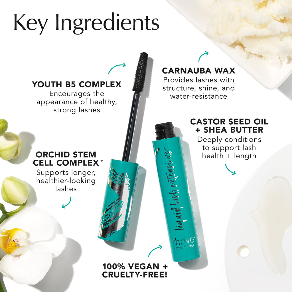 Thrive Causemetics Liquid Lash Extensions Mascara, Brown Black Shade