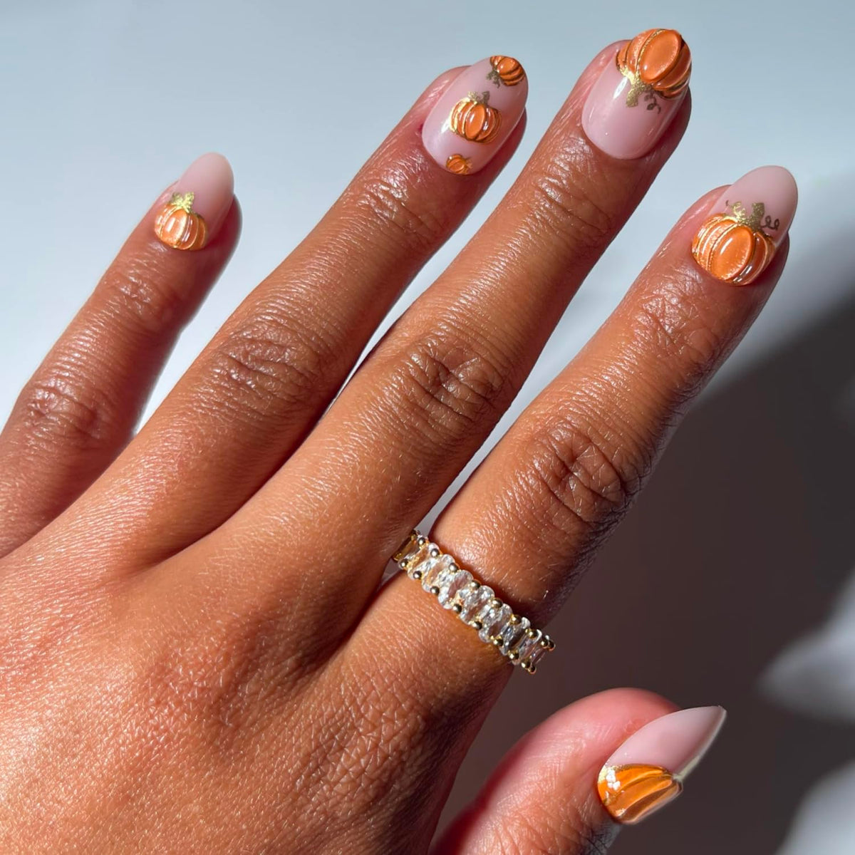 Glamnetic Halloween Press On Nails, Short Almond Glazed, October Nights