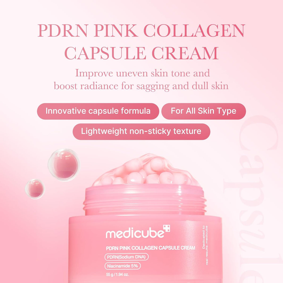 medicube Capsule Cream with Hyaluronic Acid for 120H Lasting Hydration