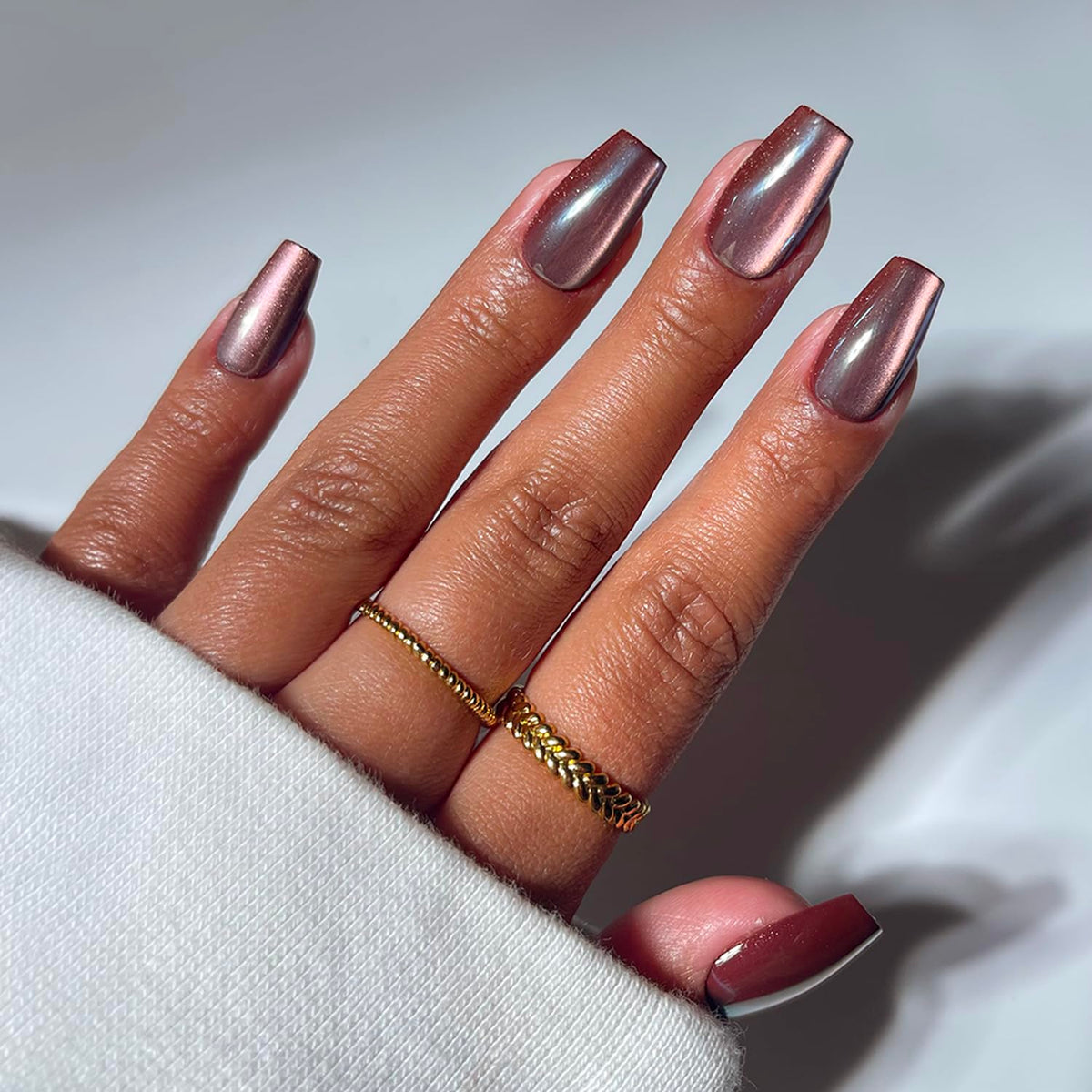 Glamnetic Halloween Press On Nails, Short Almond Glazed, October Nights
