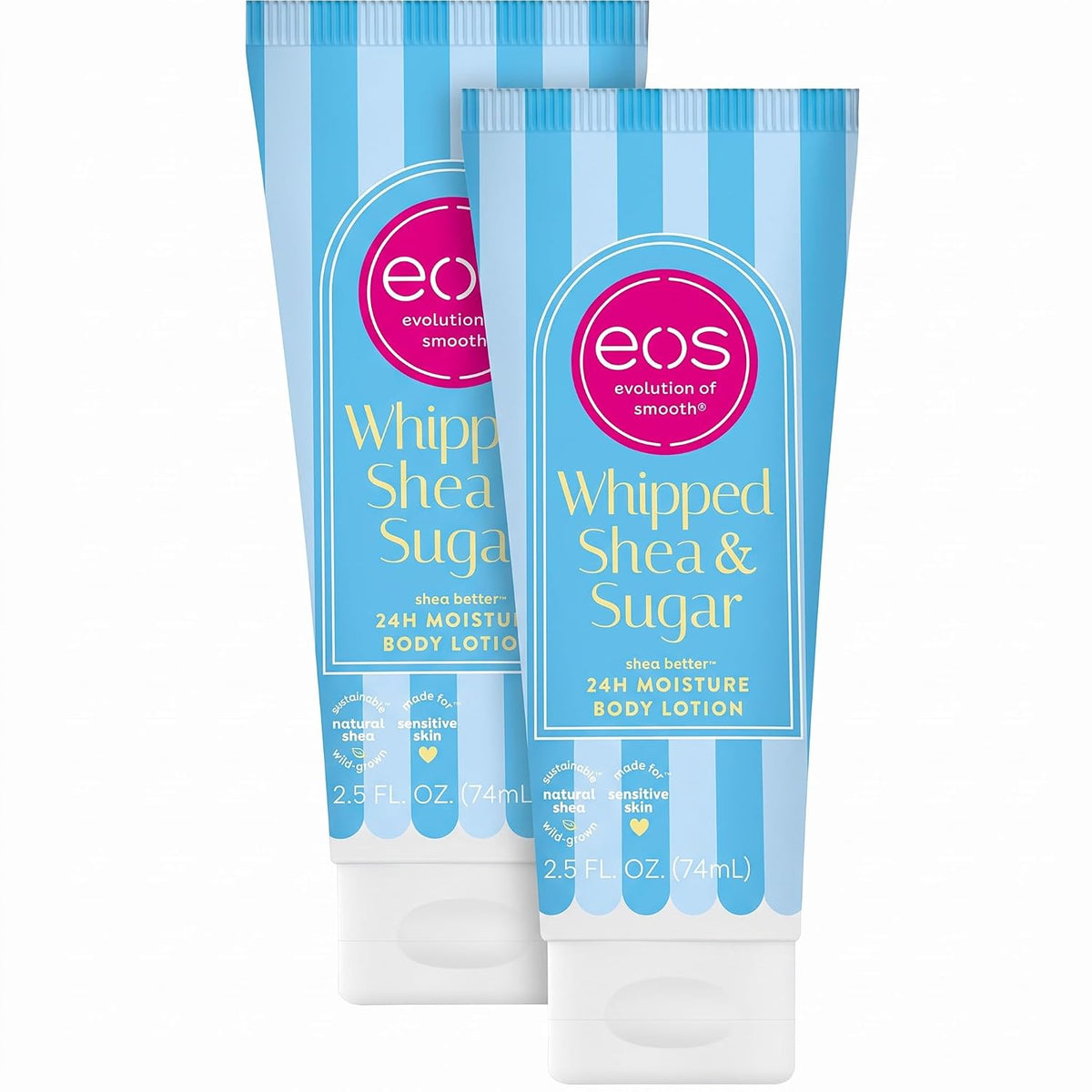 eos 24H Moisture Travel Body Lotion- Fresh & Cozy, Mini Size, 2.5 fl oz