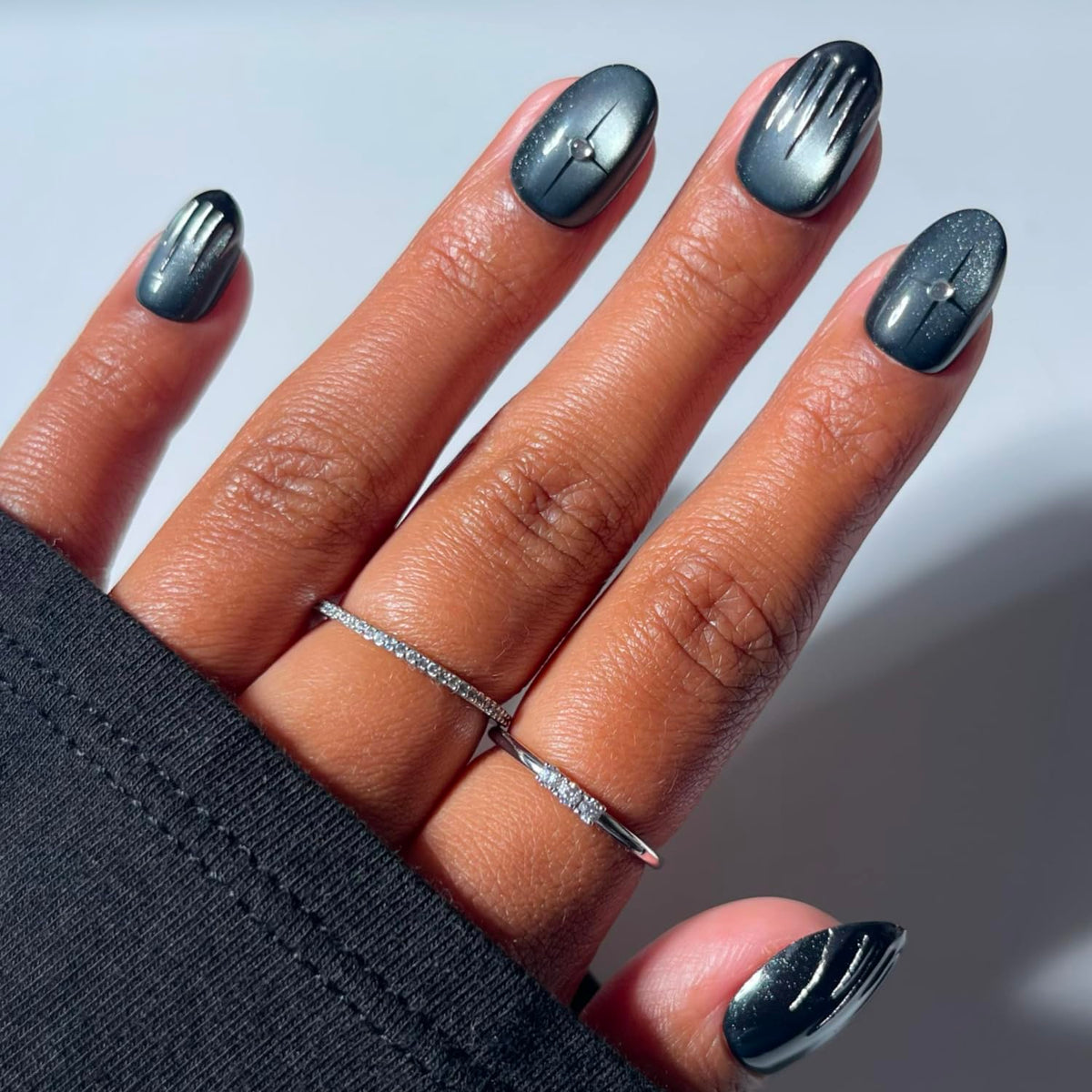 Glamnetic Halloween Press On Nails, Short Almond Glazed, October Nights