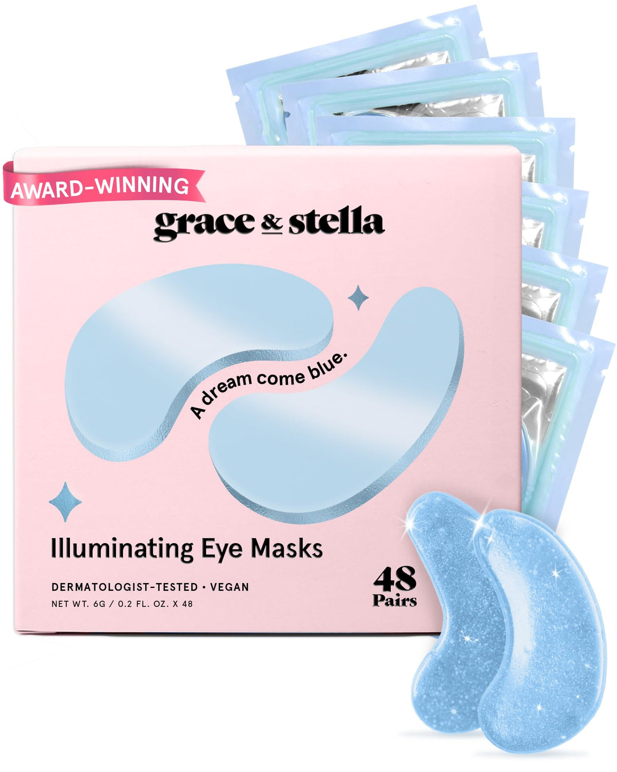 grace & stella Award Winning Eye Patches for Puffy Eyes - Birthday Gifts for Women - Under Eye Mask for Dark Circles and Undereye Bags - Gifts for Mom - Vegan Cruelty-Free Self Care (24 Pairs, Gold)