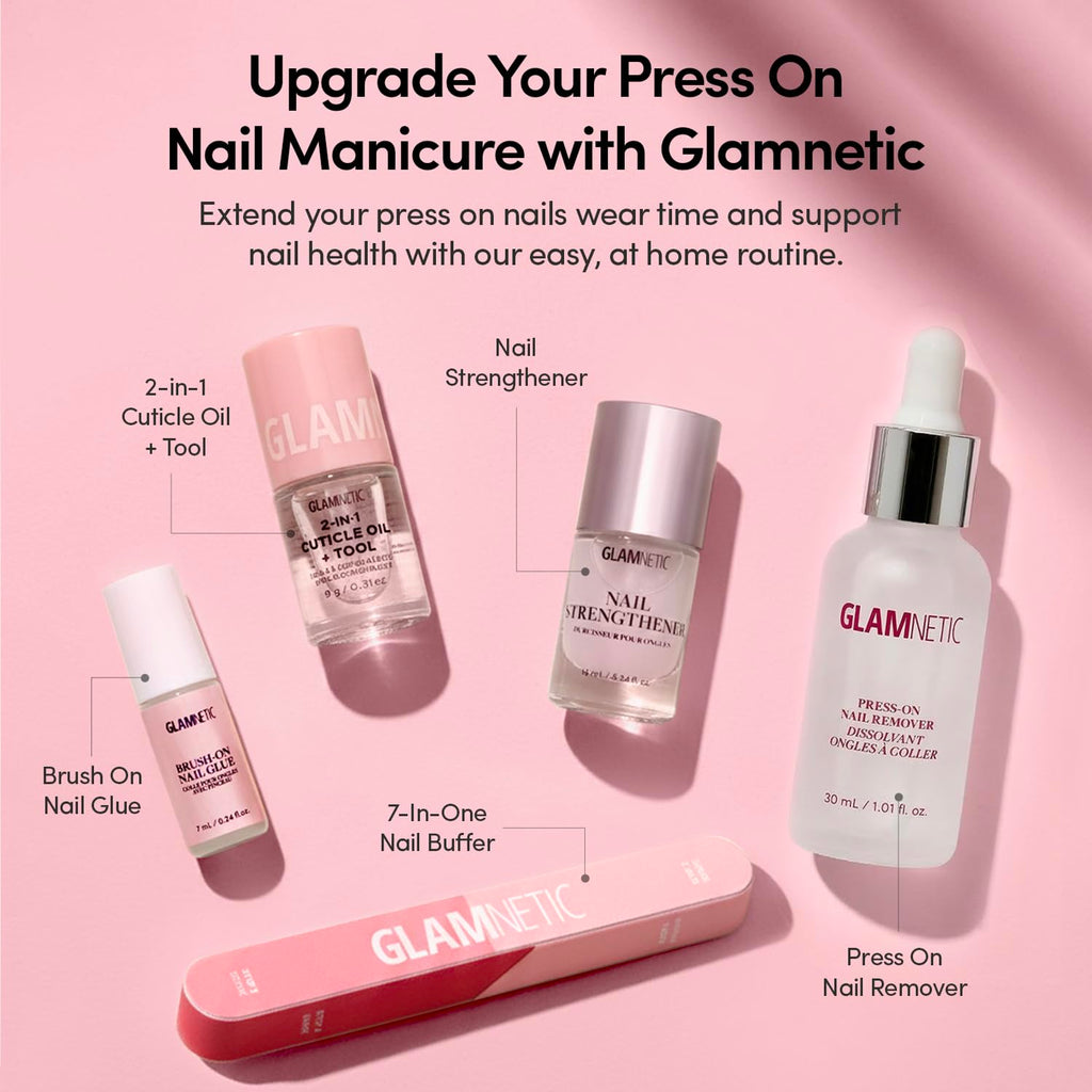 Glamnetic Halloween Press On Nails, Short Almond Glazed, October Nights
