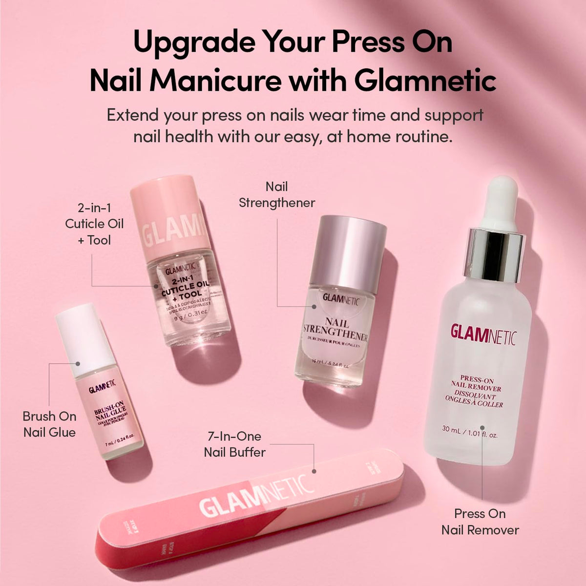 Glamnetic Halloween Press On Nails, Short Almond Glazed, October Nights