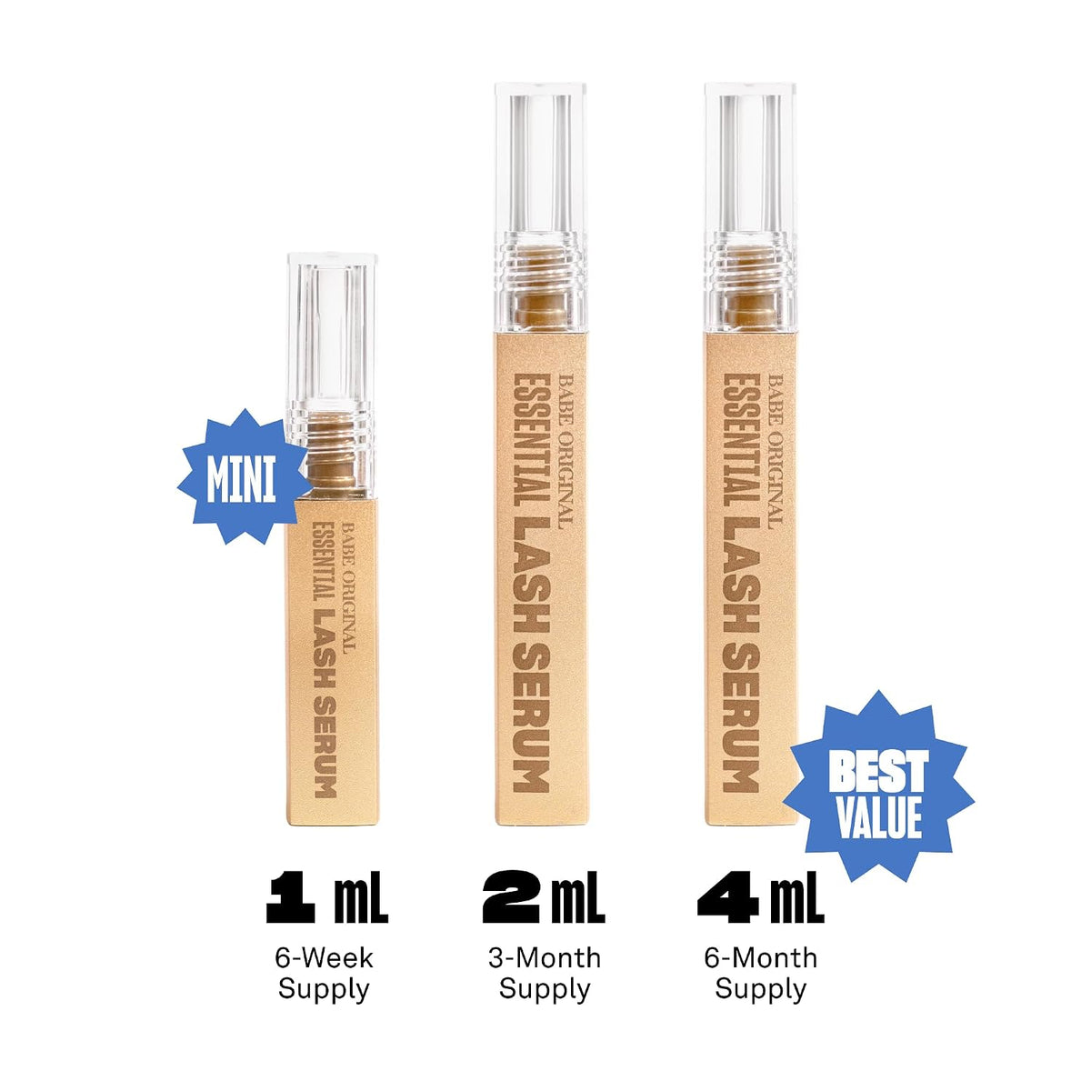Babe Original Lash Serum - Fuller & Longer Looking Eyelashes, Advanced Lash Enhancing Treatment for Natural Lashes, Extensions & Eyebrows, Vegan & Cruelty-Free