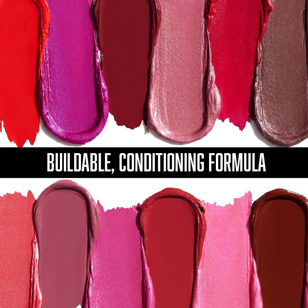 wet n wild Silk Finish Lipstick, Hydrating Rich Buildable Lip Color, Formulated with Vitamins A,E, & Macadamia for Ultimate Hydration, Cruelty-Free & Vegan - Dark Pink Frost