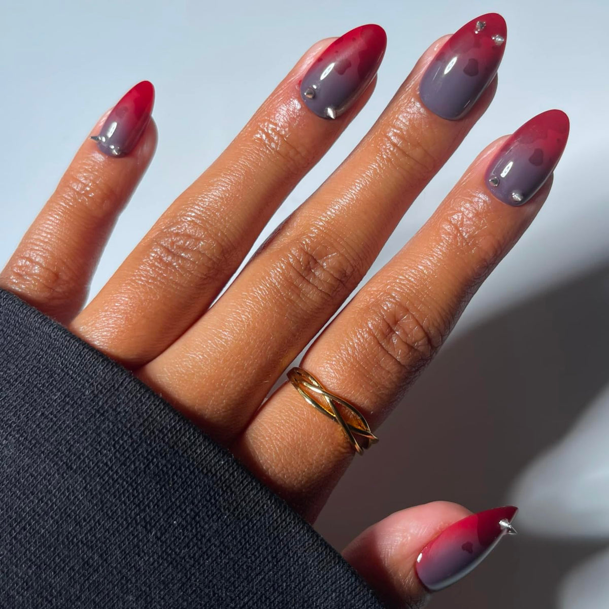 Glamnetic Halloween Press On Nails, Short Almond Glazed, October Nights