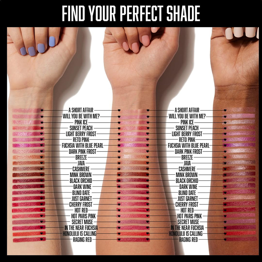 wet n wild Silk Finish Lipstick, Hydrating Rich Buildable Lip Color, Formulated with Vitamins A,E, & Macadamia for Ultimate Hydration, Cruelty-Free & Vegan - Dark Pink Frost