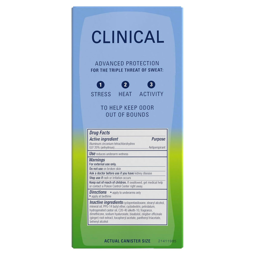 Secret Clinical Strength 100HR Defense, Invisible Solid Antiperspirant Deodorant for Women, A'Ja Wilson Edition, Triple Threat Sweat Protection, Hyaluronic Acid, Court Queen Citrus Scent, 2.6 oz