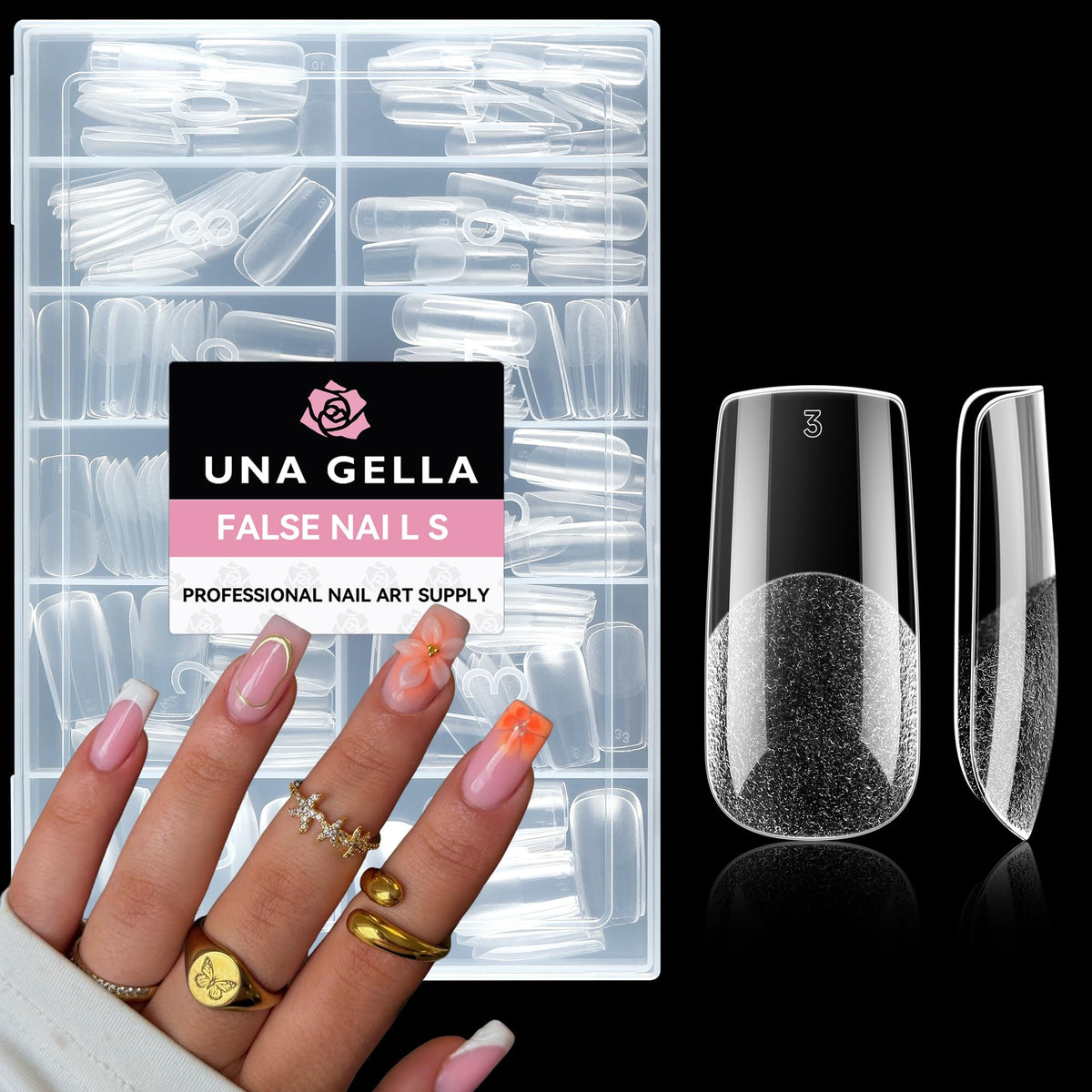 UNA GELLA 20ml*2PCS Nail Glue Remover for Press on, Multi-Functional Pinpoint Glue Remover Fast Removal Gentle Non-Acetone with Crystal Sticks for Nails Polish False Acrylic Nail Tips Home DIY