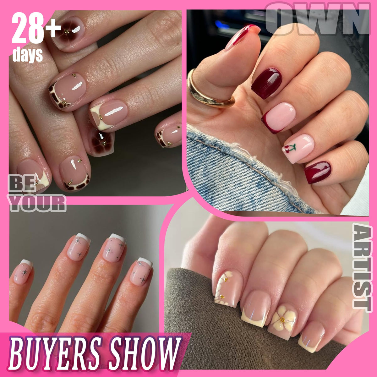 UNA GELLA Almond Gel Nail Tips 504PCS Pre-Etched Clear Fake Nails Tips