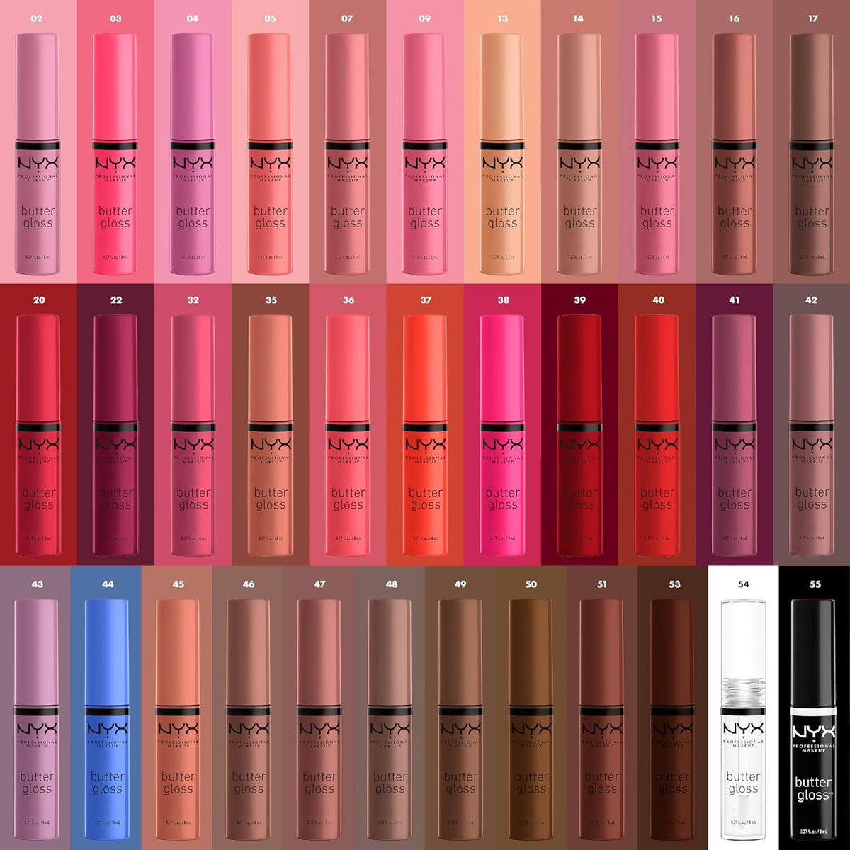 NYX PROFESSIONAL MAKEUP Butter Gloss, Non-Sticky Lip Gloss - Sugar Glass ,Clear