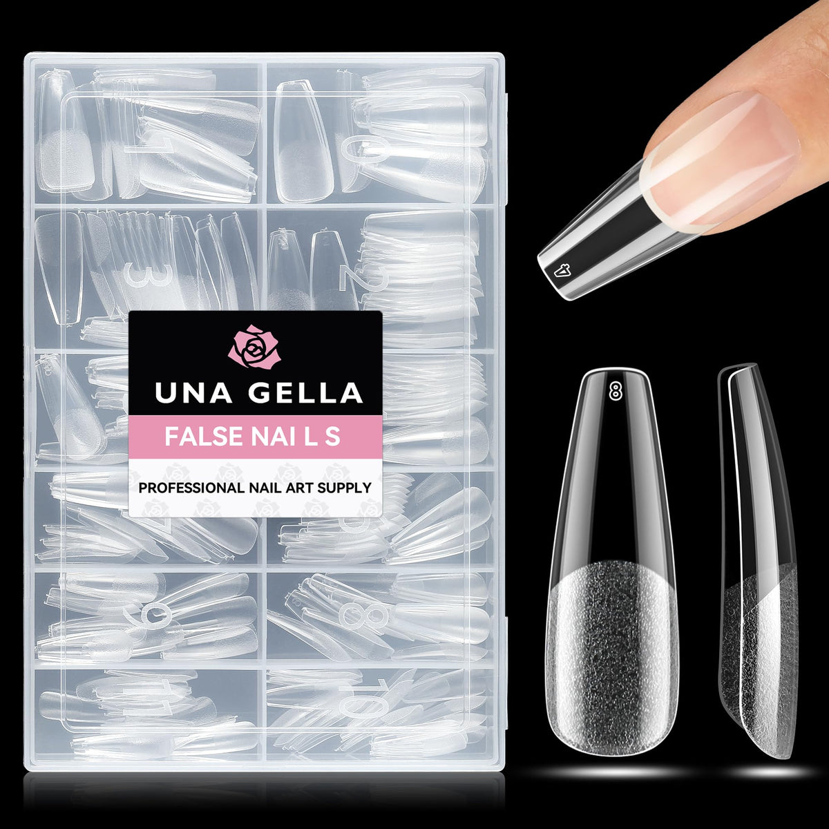 UNA GELLA 20ml*2PCS Nail Glue Remover for Press on, Multi-Functional Pinpoint Glue Remover Fast Removal Gentle Non-Acetone with Crystal Sticks for Nails Polish False Acrylic Nail Tips Home DIY