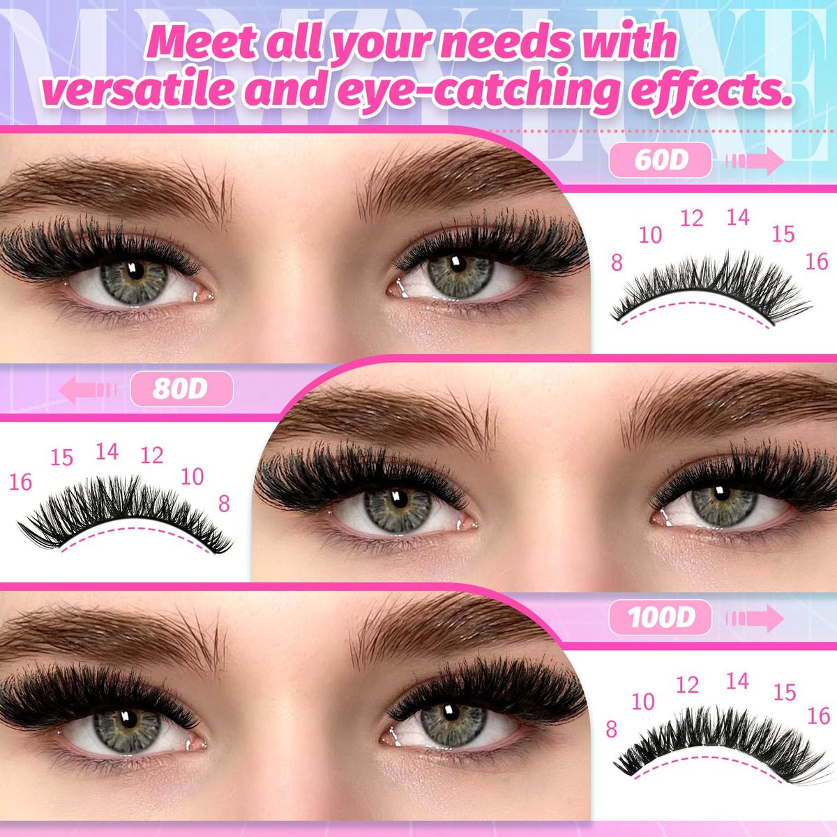 Lash Clusters Wispy 80D Eyelash Clusters 10-18mm Fluff Cluster Eyelash Extensions D Curl No Plastic Feel Individual Lashes Extension 240 Pcs Versatile False Eyelashes Clusters