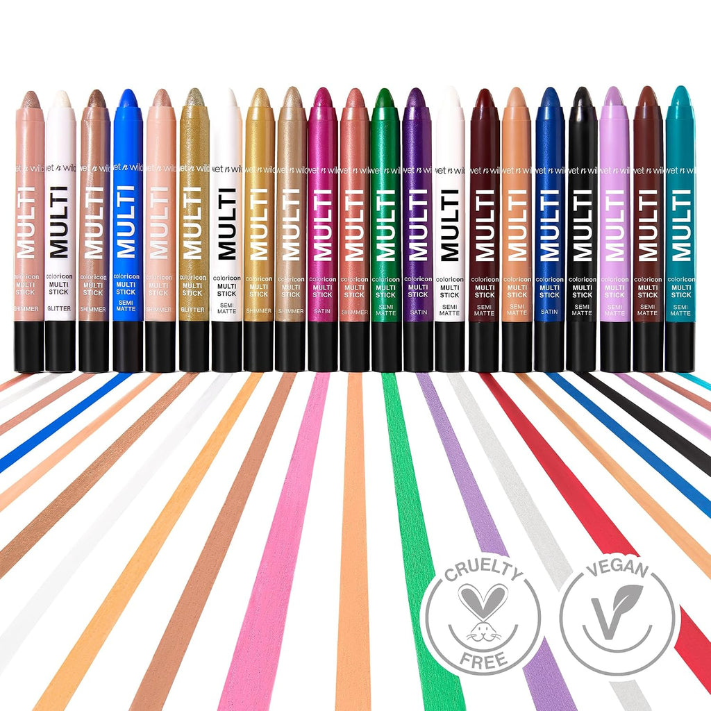 wet n wild Color Icon Cream Eyeliner Eyeshadow Multi-Stick, Moisturizing, Nourishing Velvety Cream-to-Powder Buildable & Blendable Formula, Cruelty-Free & Vegan - Brown Sugar
