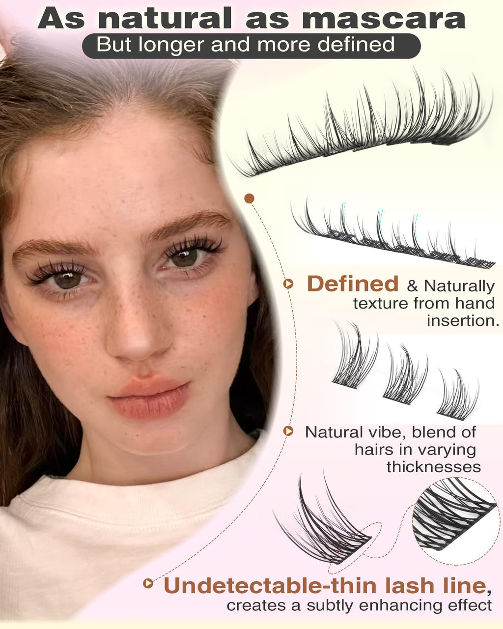 Goddvenus Lash Clusters Kit Wispy Eyelash Clusters Lashes Natural DIY Lash Extension Kit 10-16mm Cluster Eyelash Extensions Kit 300pcs C Curl Individual Lashes Cluster Eyelash (With Tweezers)