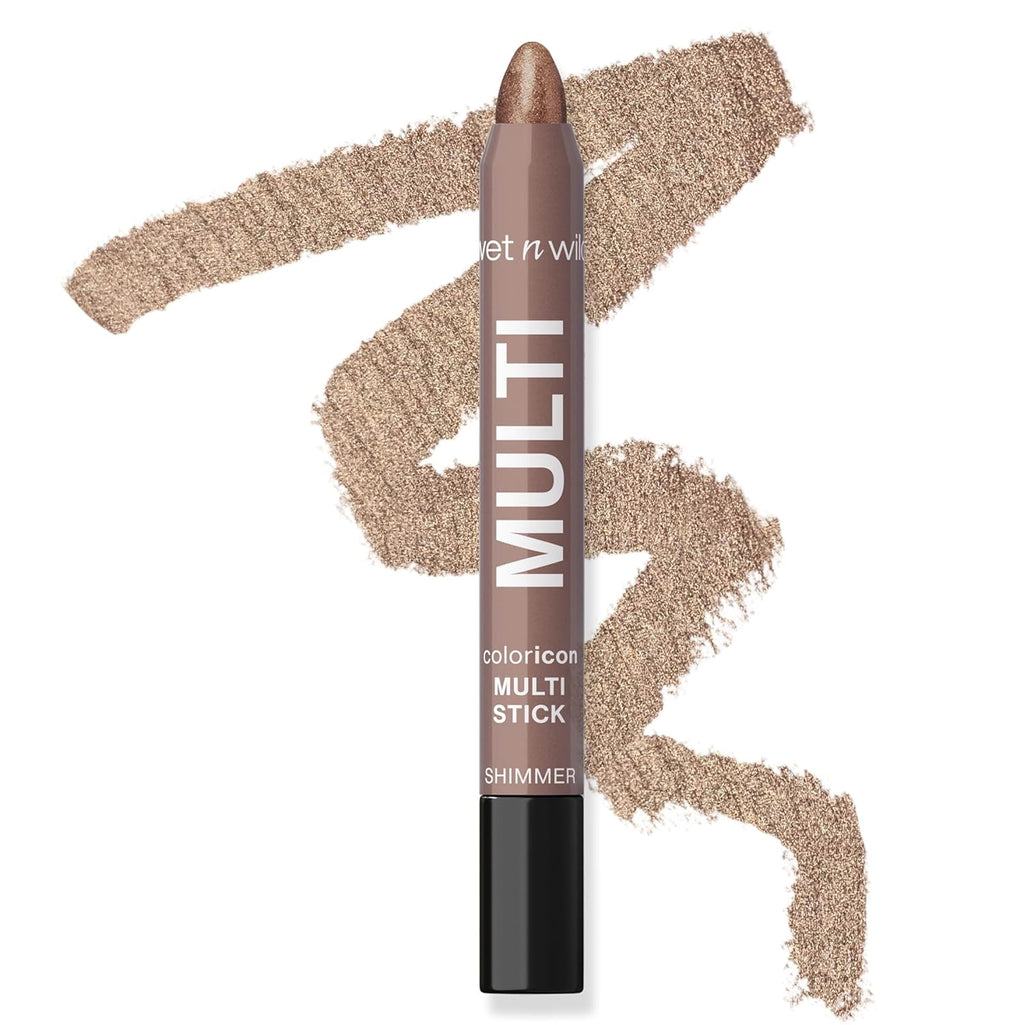 wet n wild Color Icon Cream Eyeliner Eyeshadow Multi-Stick, Moisturizing, Nourishing Velvety Cream-to-Powder Buildable & Blendable Formula, Cruelty-Free & Vegan - Brown Sugar