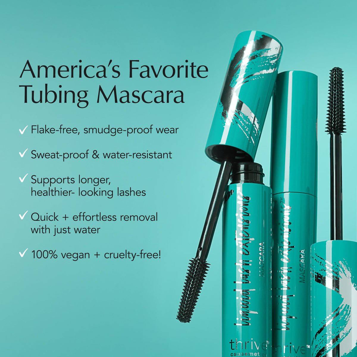 Thrive Causemetics Liquid Lash Extensions Mascara, Brown Black Shade