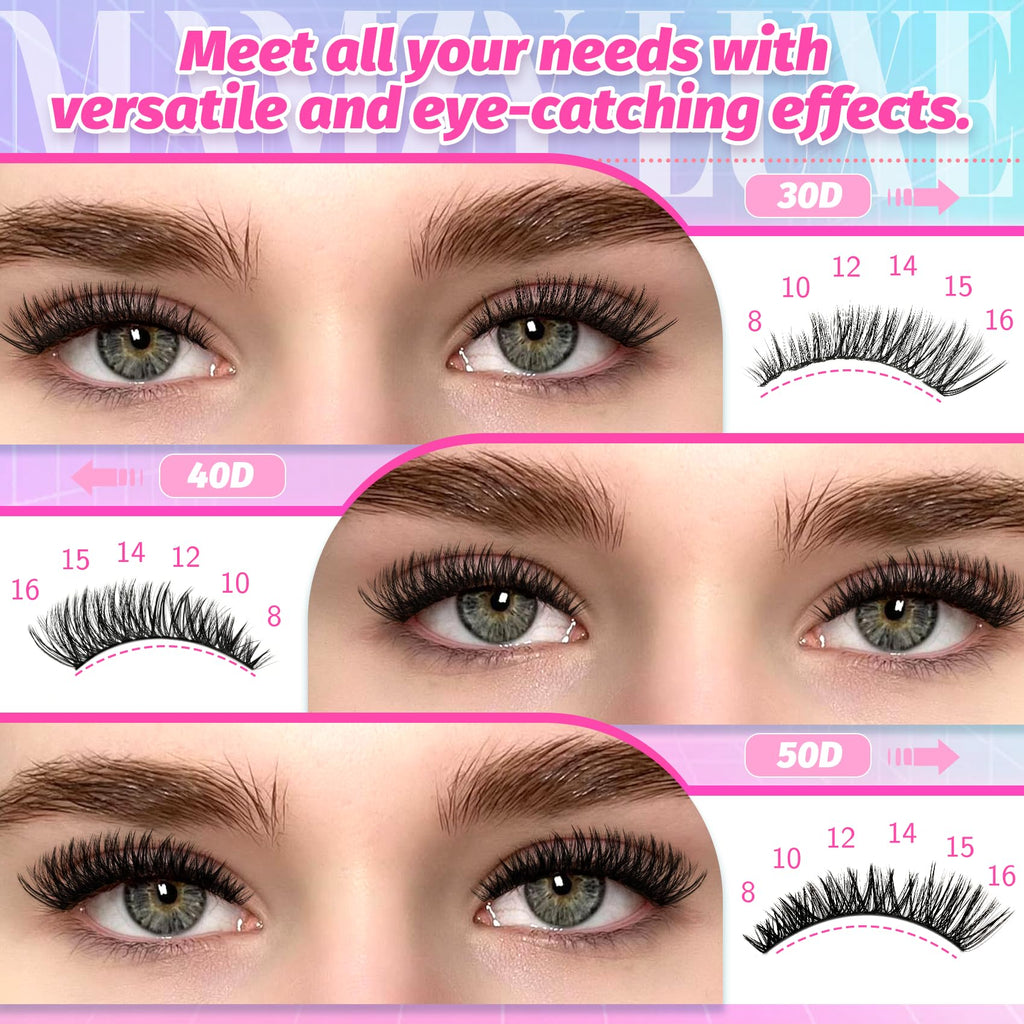 Lash Clusters Wispy 80D Eyelash Clusters 10-18mm Fluff Cluster Eyelash Extensions D Curl No Plastic Feel Individual Lashes Extension 240 Pcs Versatile False Eyelashes Clusters