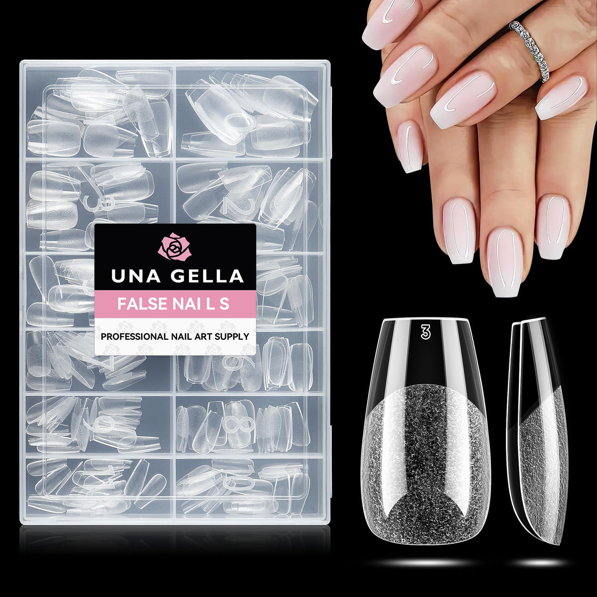 UNA GELLA 20ml*2PCS Nail Glue Remover for Press on, Multi-Functional Pinpoint Glue Remover Fast Removal Gentle Non-Acetone with Crystal Sticks for Nails Polish False Acrylic Nail Tips Home DIY