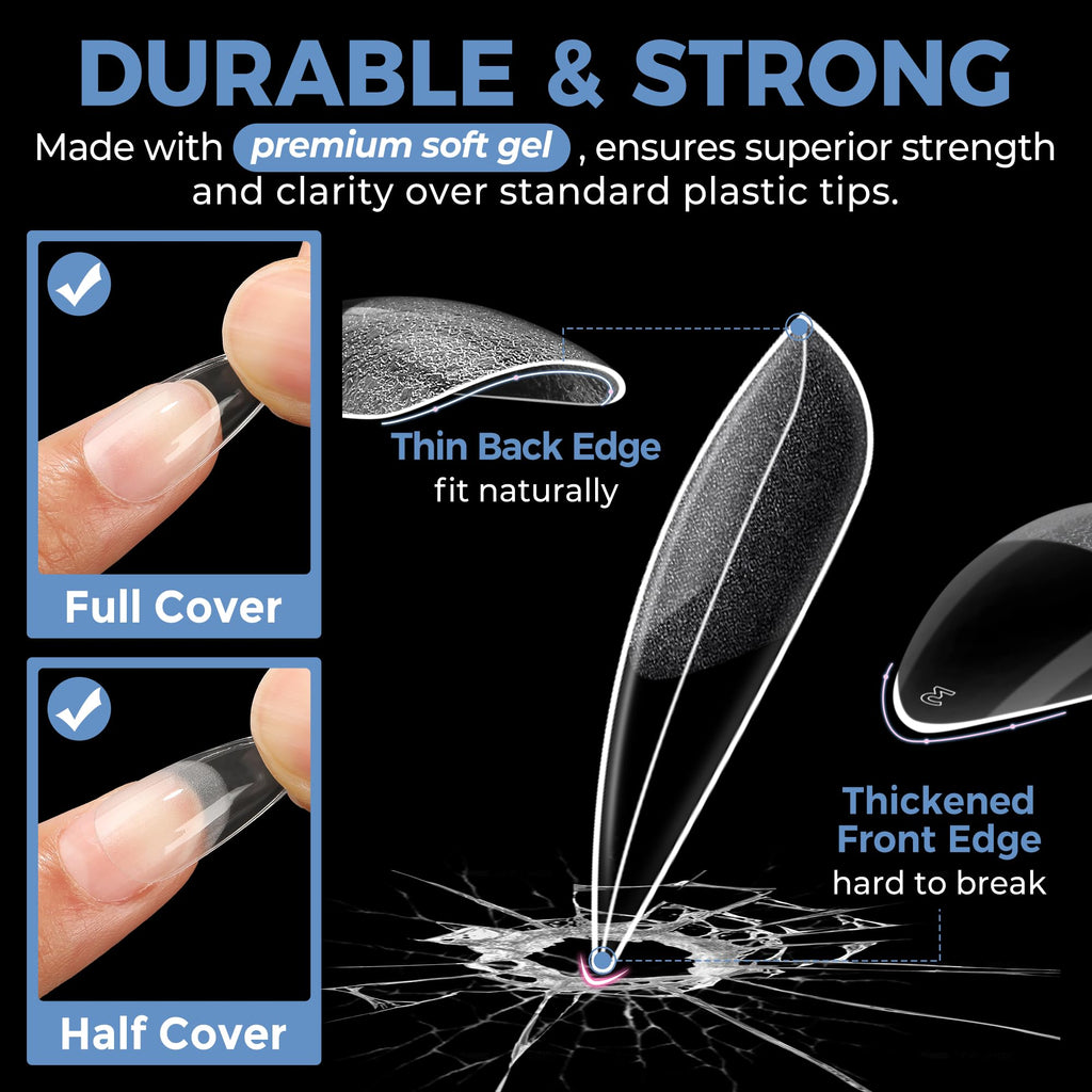 UNA GELLA 20ml*2PCS Nail Glue Remover for Press on, Multi-Functional Pinpoint Glue Remover Fast Removal Gentle Non-Acetone with Crystal Sticks for Nails Polish False Acrylic Nail Tips Home DIY
