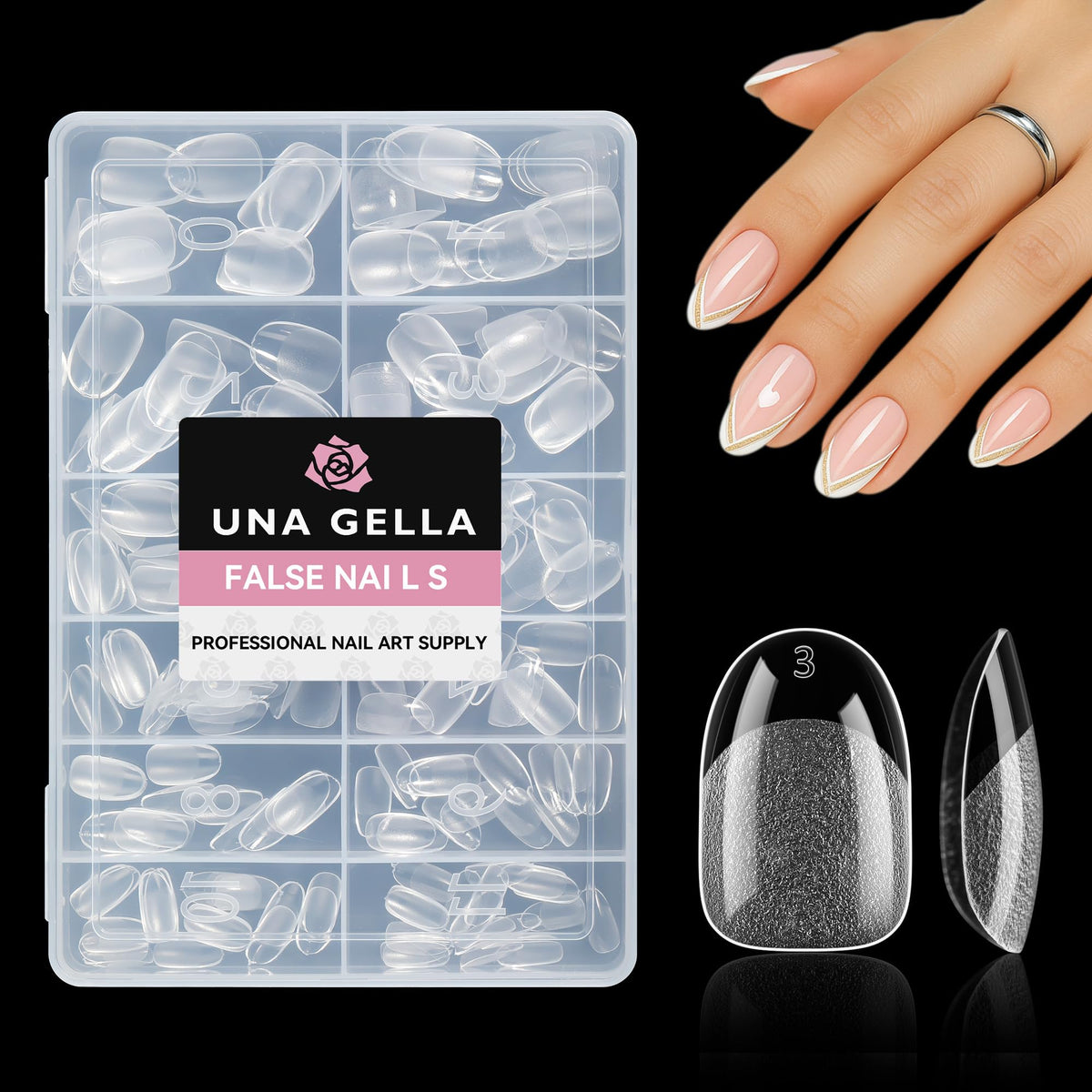 UNA GELLA 20ml*2PCS Nail Glue Remover for Press on, Multi-Functional Pinpoint Glue Remover Fast Removal Gentle Non-Acetone with Crystal Sticks for Nails Polish False Acrylic Nail Tips Home DIY