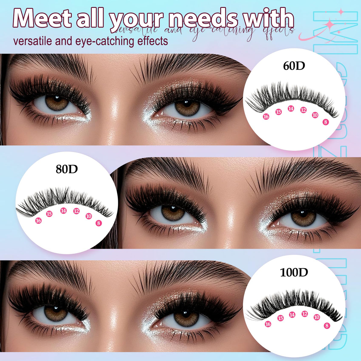 Lash Clusters Wispy 80D Eyelash Clusters 10-18mm Fluff Cluster Eyelash Extensions D Curl No Plastic Feel Individual Lashes Extension 240 Pcs Versatile False Eyelashes Clusters