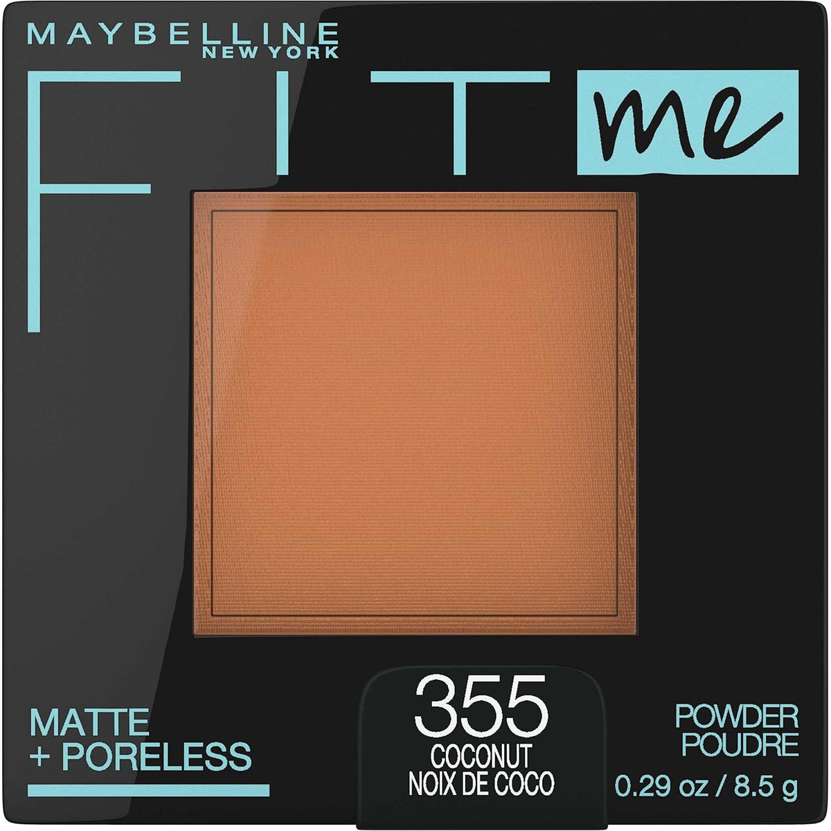 Maybelline Fit Me Matte + Poreless Pressed Face Powder Makeup & Setting Powder, Natural Beige, 1 Count