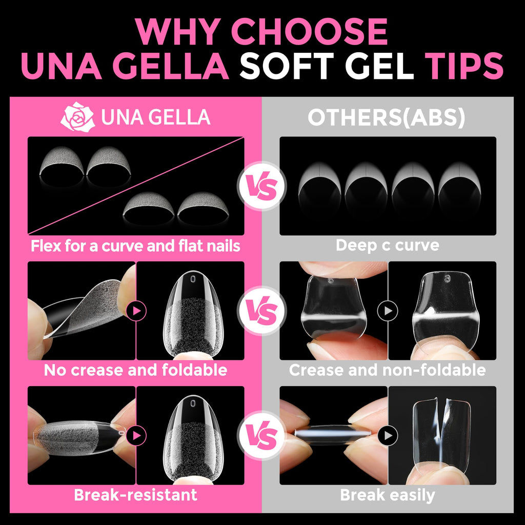 UNA GELLA 20ml*2PCS Nail Glue Remover for Press on, Multi-Functional Pinpoint Glue Remover Fast Removal Gentle Non-Acetone with Crystal Sticks for Nails Polish False Acrylic Nail Tips Home DIY