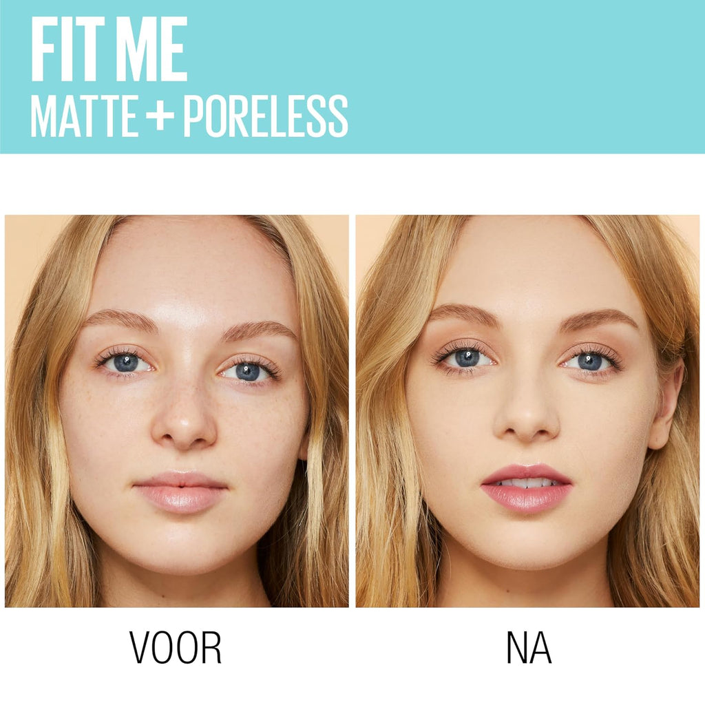 Maybelline Fit Me Matte + Poreless Liquid Oil-Free Foundation Makeup, Toffee, 1 Count (Packaging May Vary)