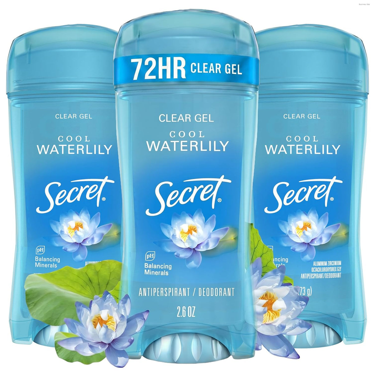 Secret Fresh Antiperspirant Deodorant for Women, 72hr Breathable Sweat & Odor Protection, Instant Freshness & Gentle, PH Balancing Minerals, Clear Gel, Relaxing Lavender Scent, 2.6 oz