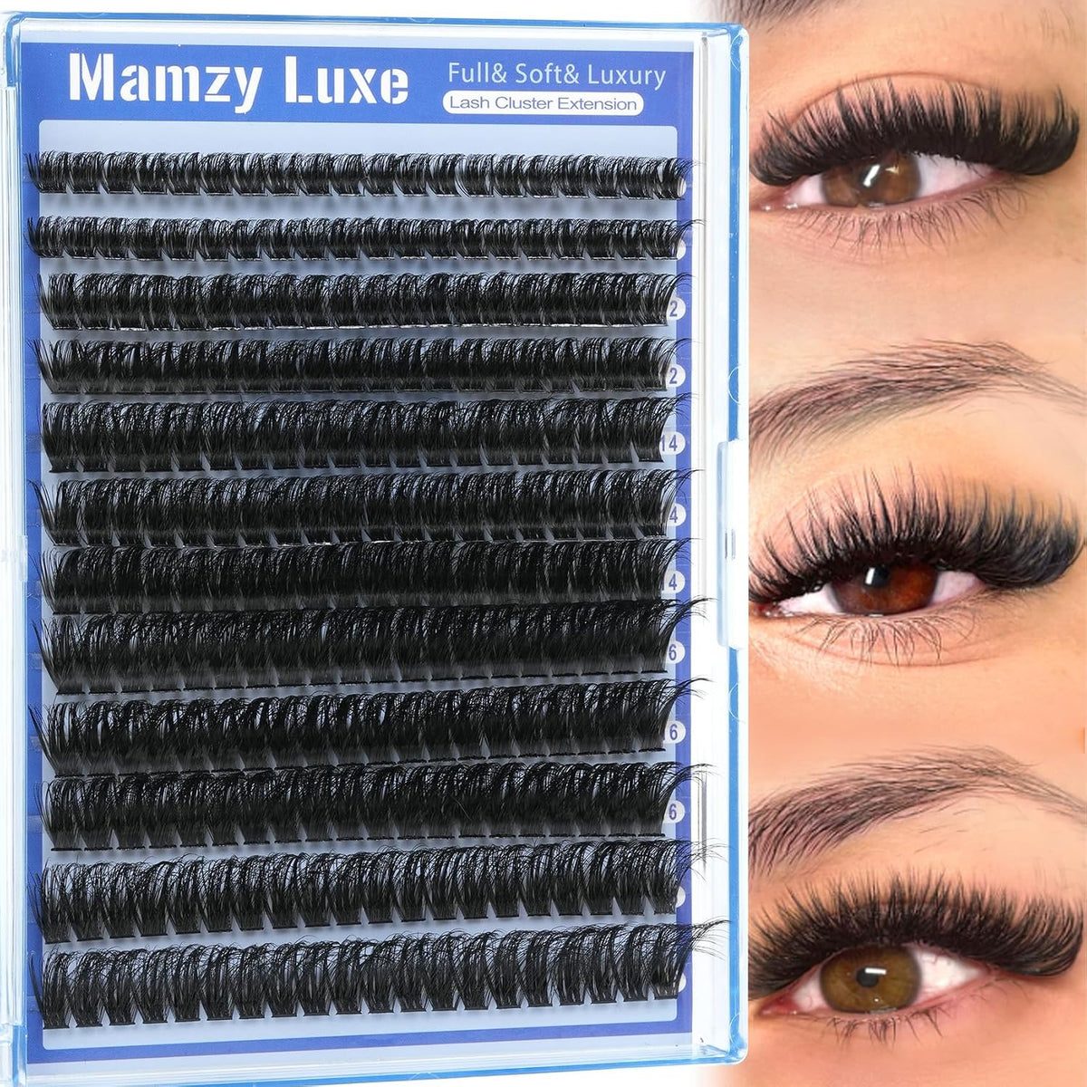 Lash Clusters Wispy 80D Eyelash Clusters 10-18mm Fluff Cluster Eyelash Extensions D Curl No Plastic Feel Individual Lashes Extension 240 Pcs Versatile False Eyelashes Clusters