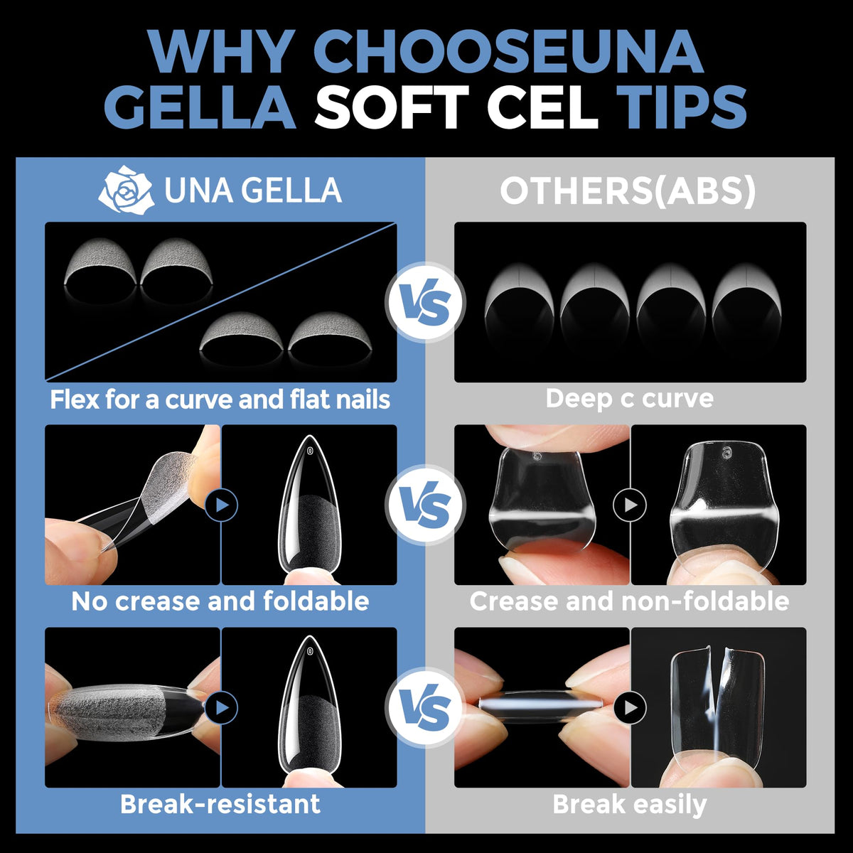 UNA GELLA 20ml*2PCS Nail Glue Remover for Press on, Multi-Functional Pinpoint Glue Remover Fast Removal Gentle Non-Acetone with Crystal Sticks for Nails Polish False Acrylic Nail Tips Home DIY