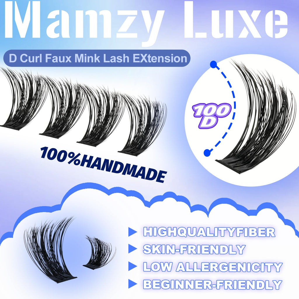 Lash Clusters Wispy 80D Eyelash Clusters 10-18mm Fluff Cluster Eyelash Extensions D Curl No Plastic Feel Individual Lashes Extension 240 Pcs Versatile False Eyelashes Clusters