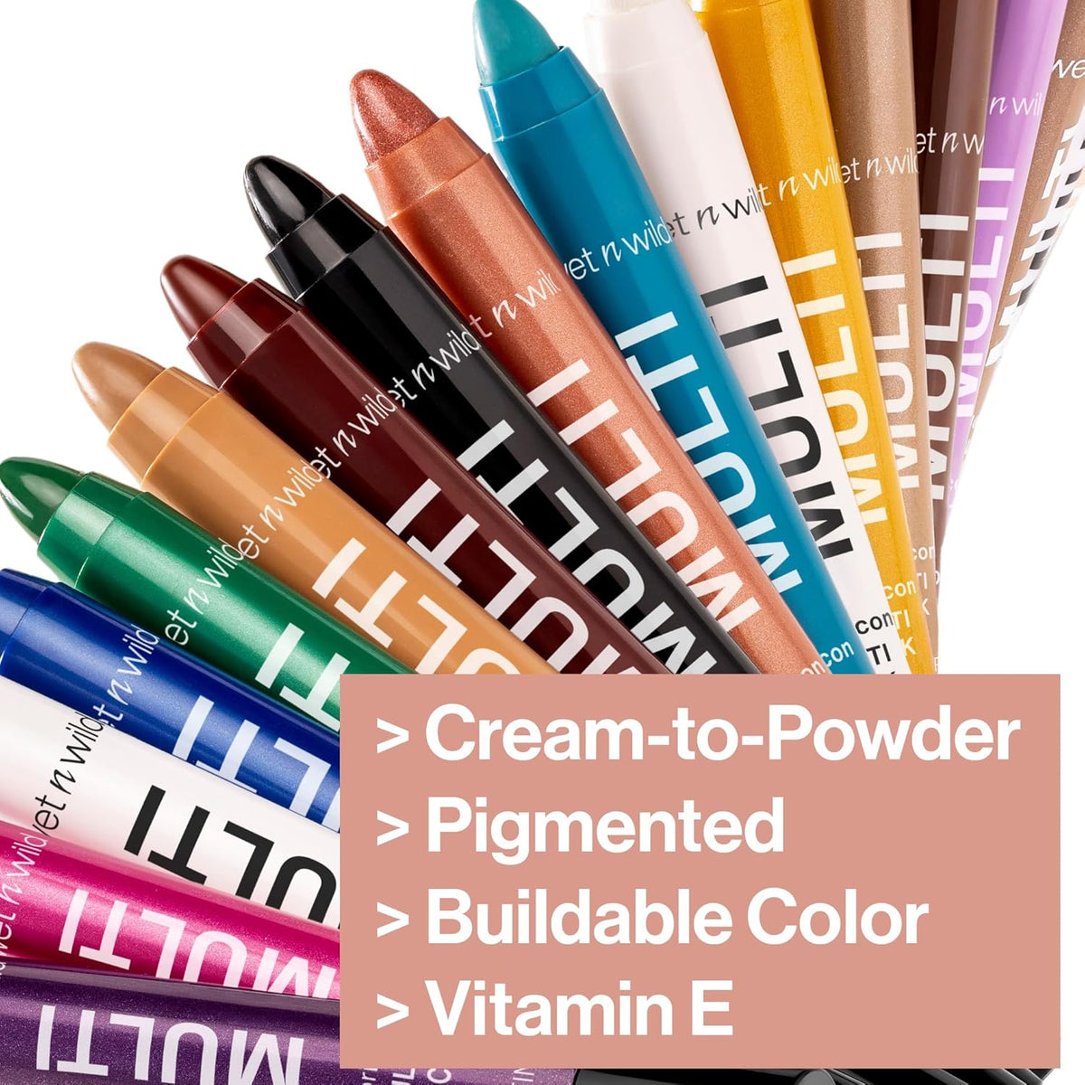 wet n wild Color Icon Cream Eyeliner Eyeshadow Multi-Stick, Moisturizing, Nourishing Velvety Cream-to-Powder Buildable & Blendable Formula, Cruelty-Free & Vegan - Brown Sugar