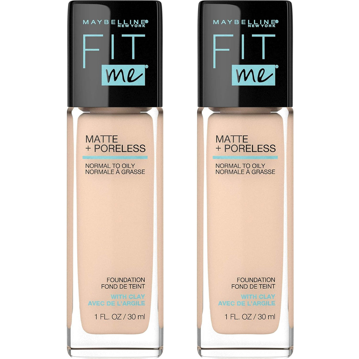 Maybelline Fit Me Matte + Poreless Liquid Oil-Free Foundation Makeup, Toffee, 1 Count (Packaging May Vary)