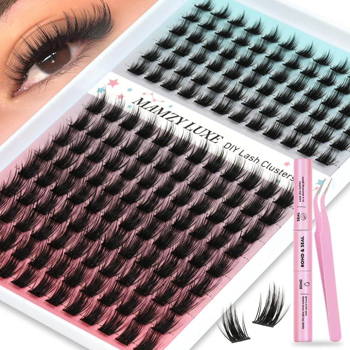 Lash Clusters Wispy 80D Eyelash Clusters 10-18mm Fluff Cluster Eyelash Extensions D Curl No Plastic Feel Individual Lashes Extension 240 Pcs Versatile False Eyelashes Clusters