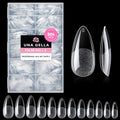 UNA GELLA Almond Gel Nail Tips 504PCS Pre-Etched Clear Fake Nails Tips
