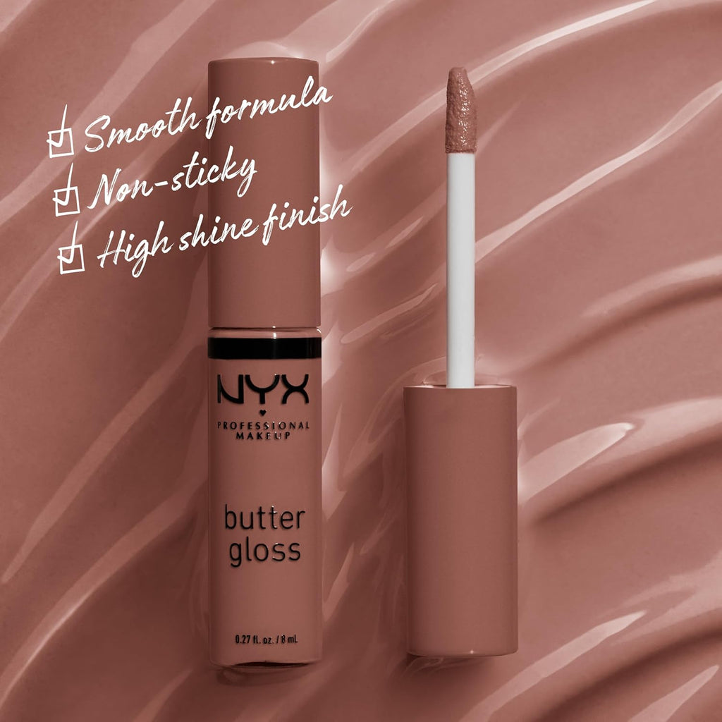 NYX PROFESSIONAL MAKEUP Butter Gloss, Non-Sticky Lip Gloss - Sugar Glass ,Clear