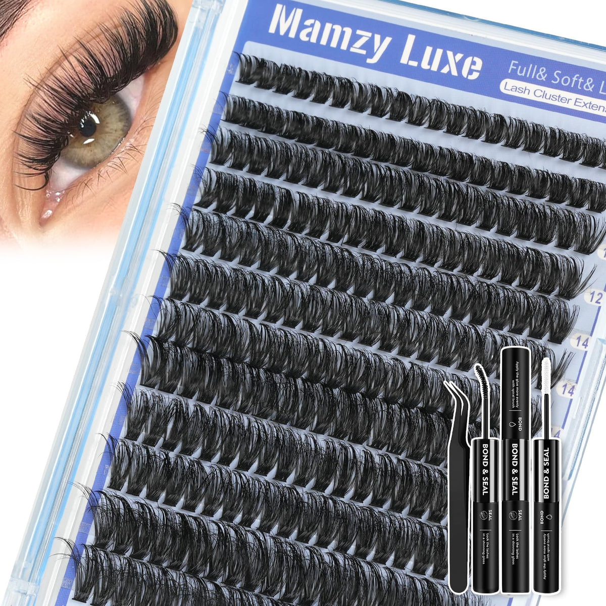 Lash Clusters Wispy 80D Eyelash Clusters 10-18mm Fluff Cluster Eyelash Extensions D Curl No Plastic Feel Individual Lashes Extension 240 Pcs Versatile False Eyelashes Clusters