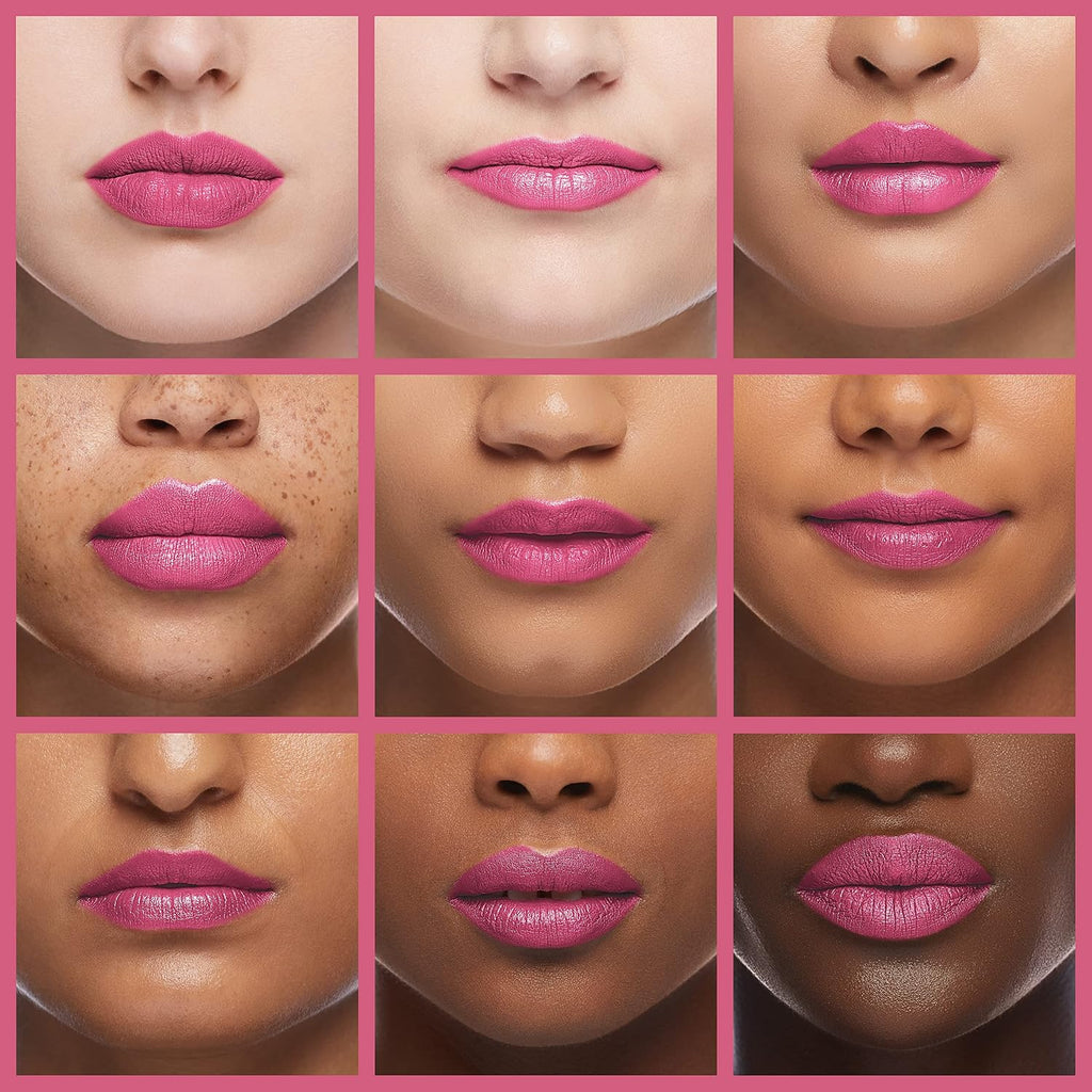 wet n wild Silk Finish Lipstick, Hydrating Rich Buildable Lip Color, Formulated with Vitamins A,E, & Macadamia for Ultimate Hydration, Cruelty-Free & Vegan - Dark Pink Frost