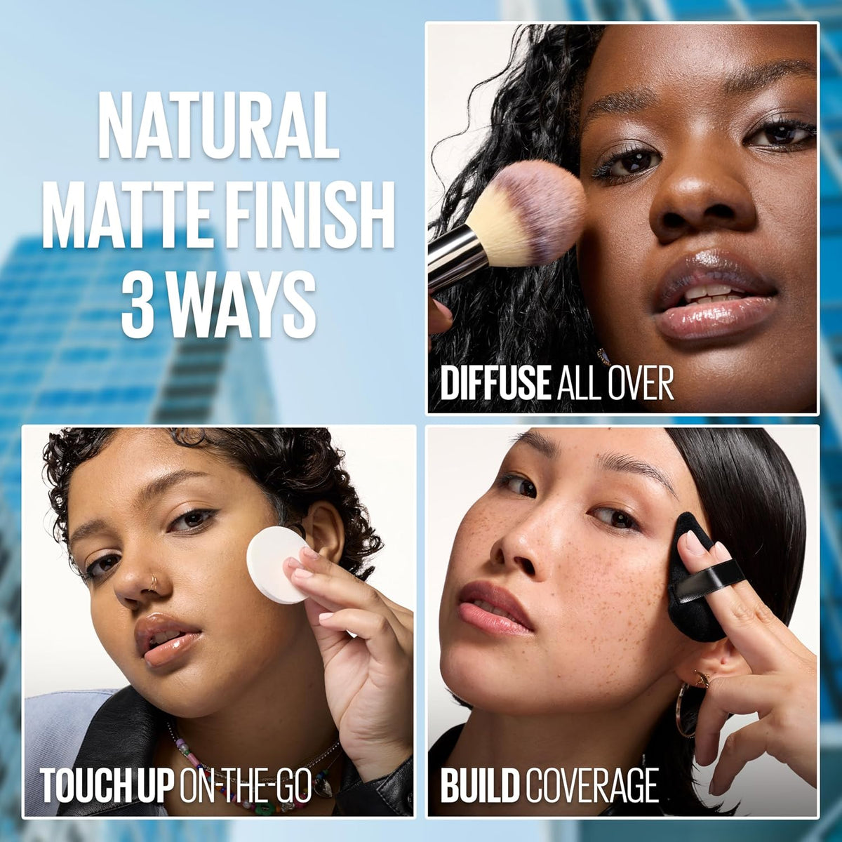 Maybelline Fit Me Matte + Poreless Pressed Face Powder Makeup & Setting Powder, Natural Beige, 1 Count