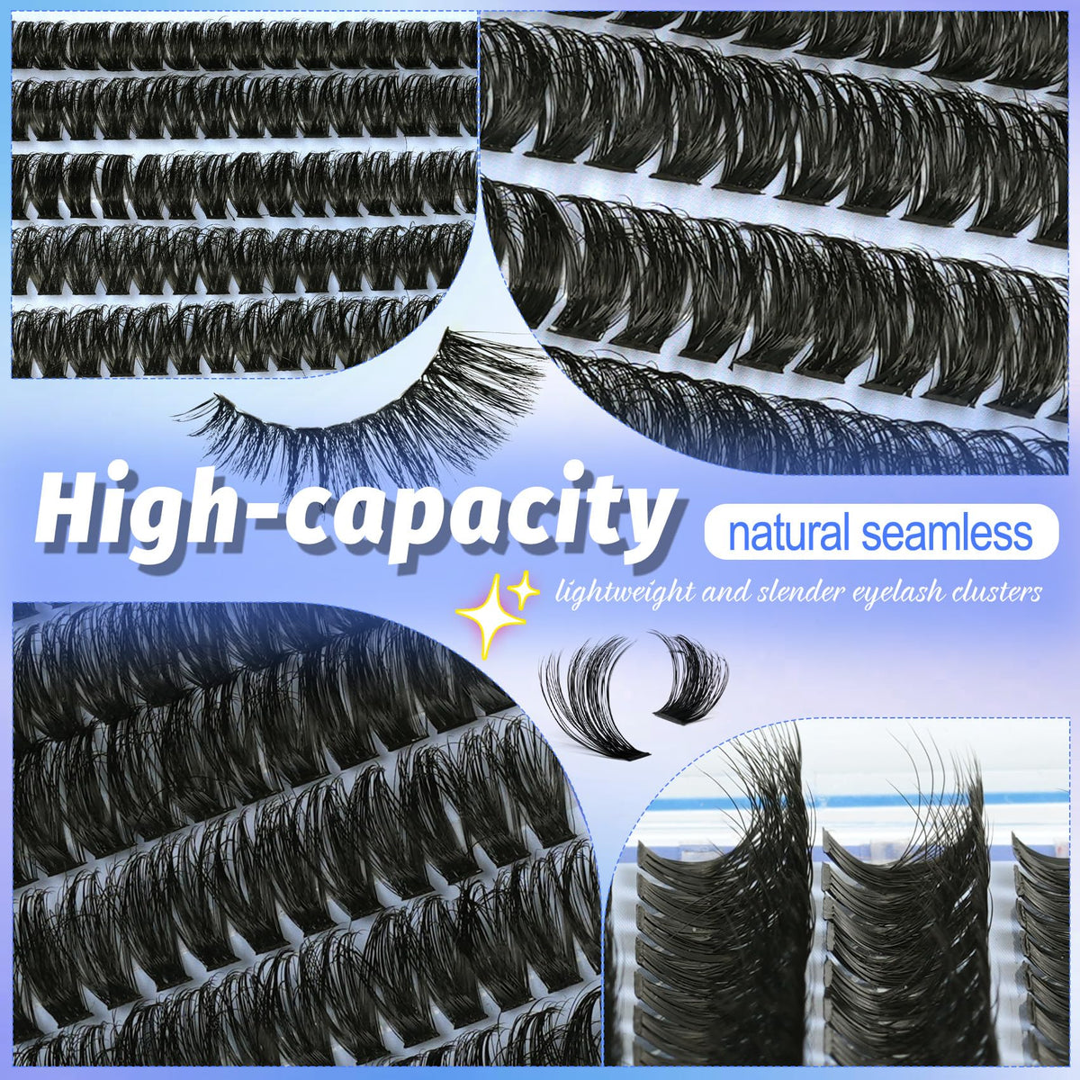 Lash Clusters Wispy 80D Eyelash Clusters 10-18mm Fluff Cluster Eyelash Extensions D Curl No Plastic Feel Individual Lashes Extension 240 Pcs Versatile False Eyelashes Clusters