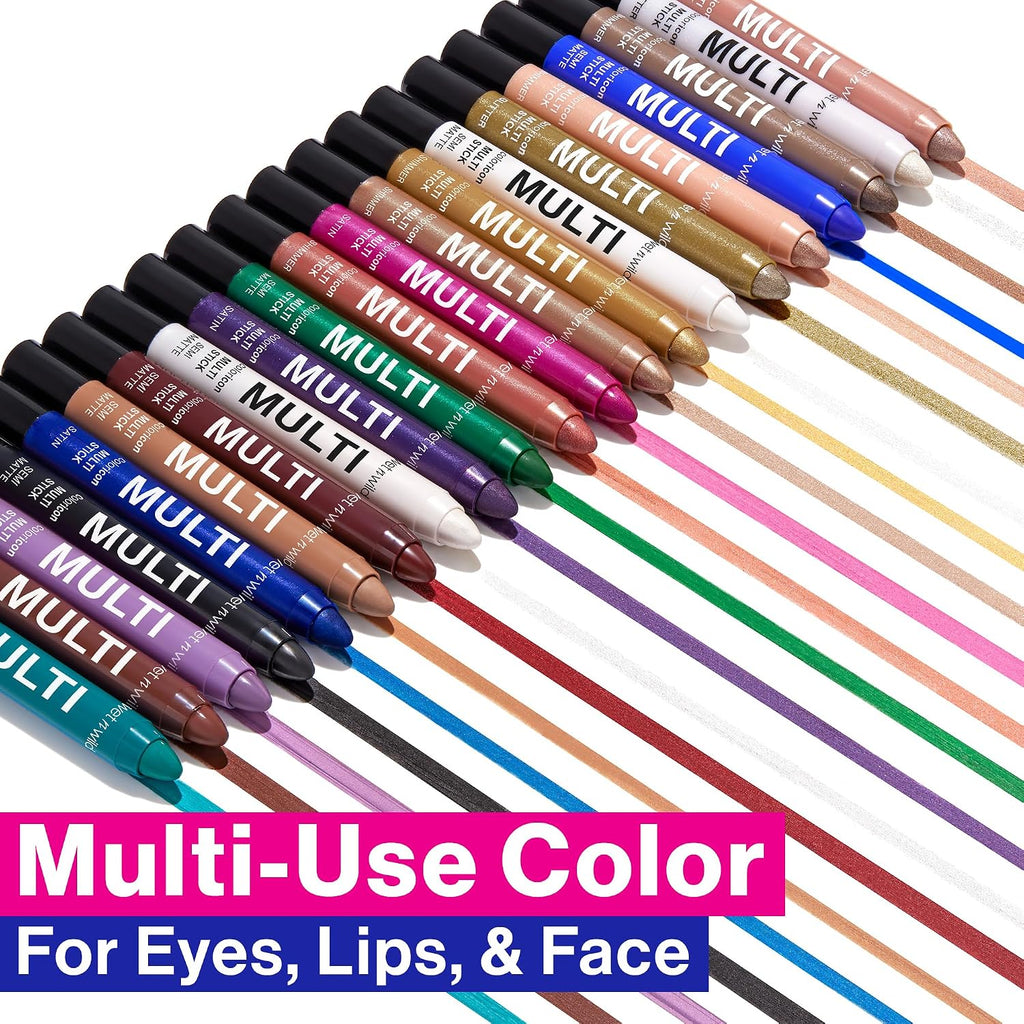 wet n wild Color Icon Cream Eyeliner Eyeshadow Multi-Stick, Moisturizing, Nourishing Velvety Cream-to-Powder Buildable & Blendable Formula, Cruelty-Free & Vegan - Brown Sugar
