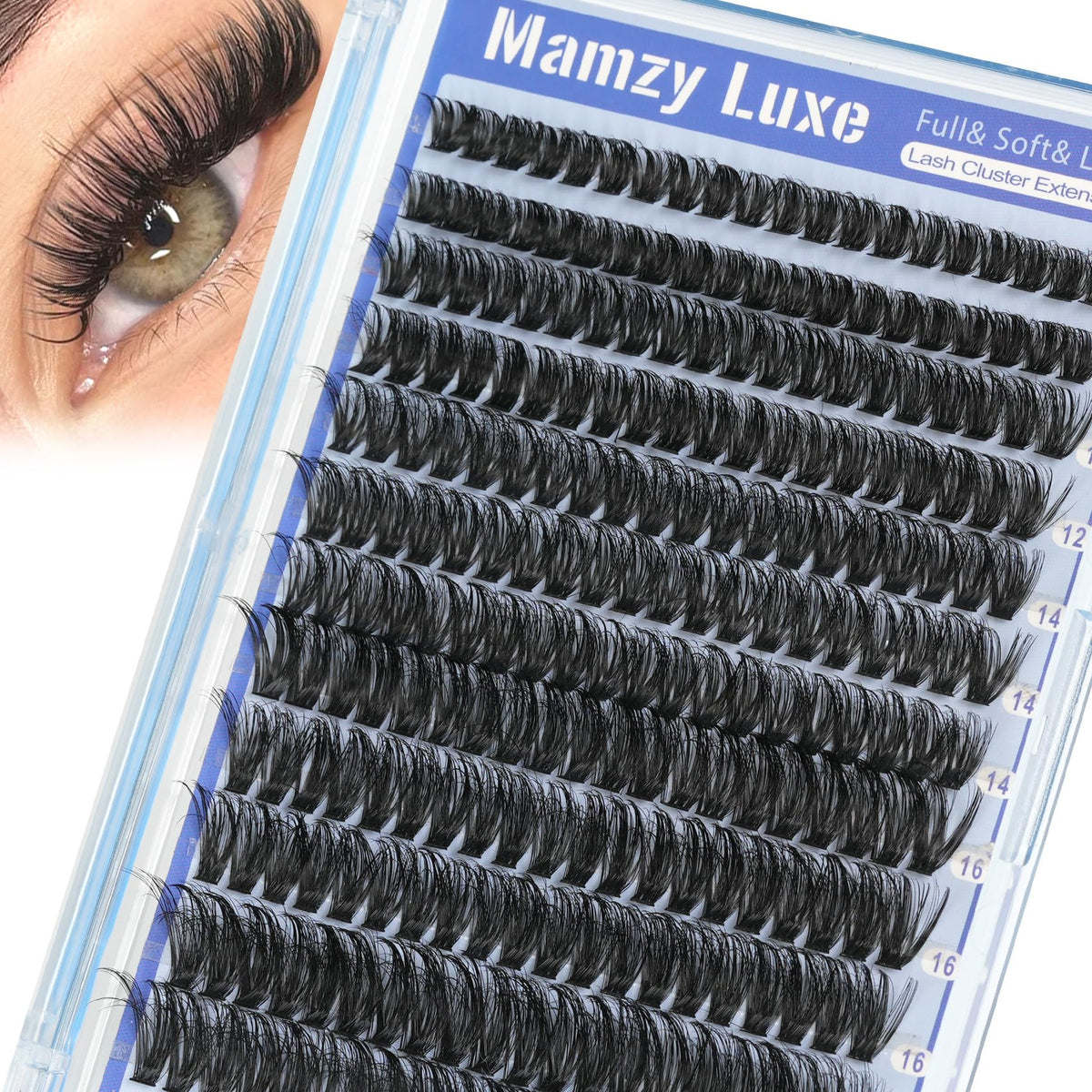 Lash Clusters Wispy 80D Eyelash Clusters 10-18mm Fluff Cluster Eyelash Extensions D Curl No Plastic Feel Individual Lashes Extension 240 Pcs Versatile False Eyelashes Clusters